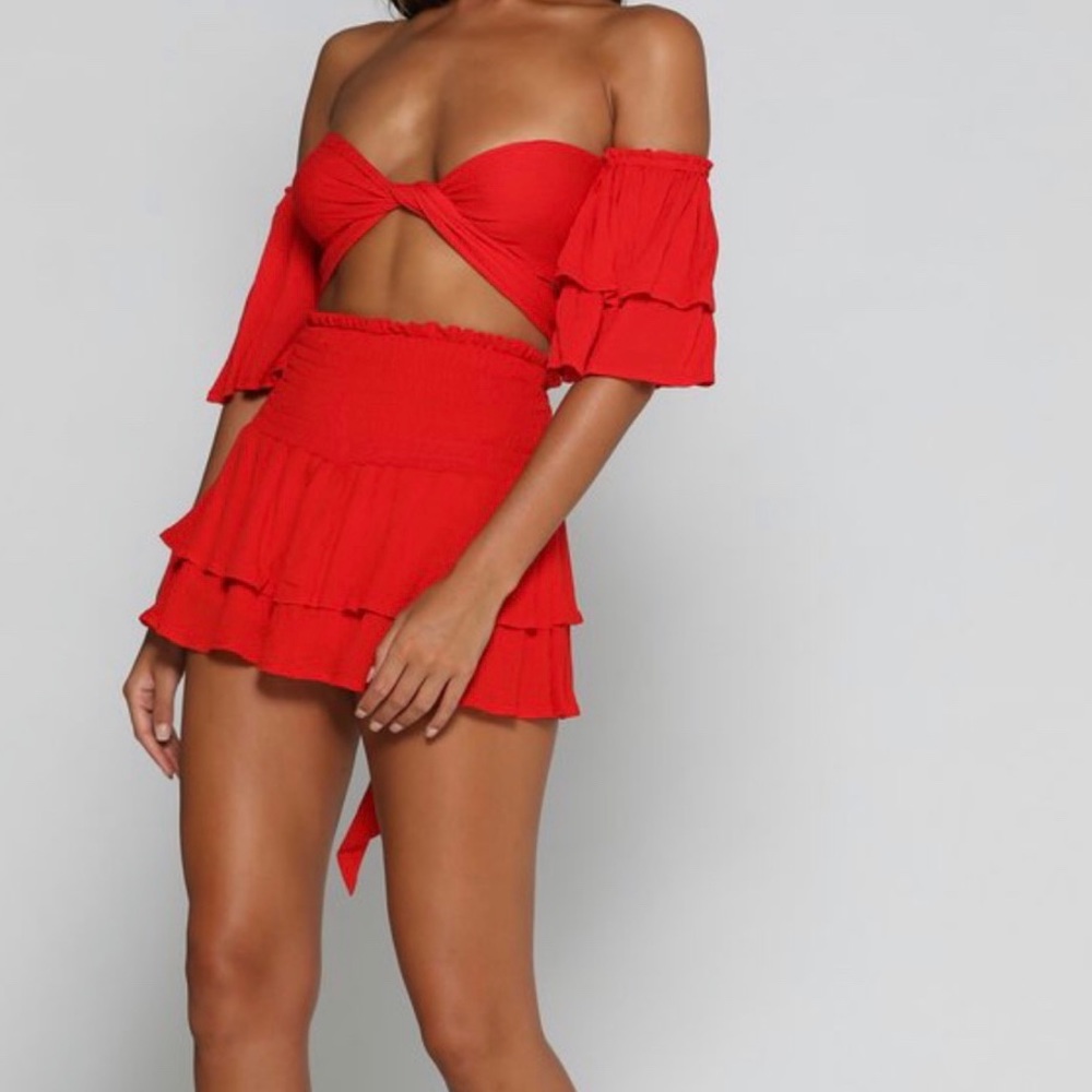 Red Two-Piece Set